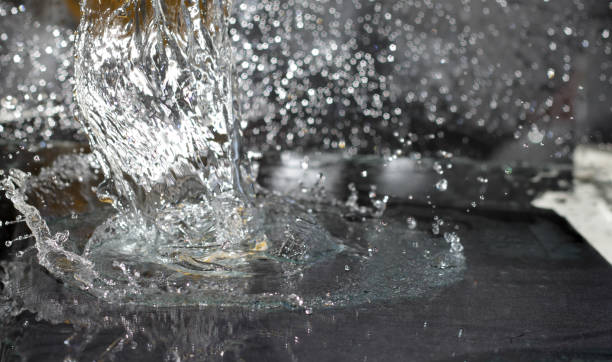 istock Water splash abstract, reflection, blurry, like the background substrate. 1152774011