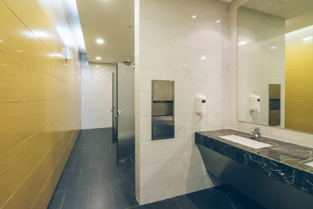 istock Contemporary interior of public toilet 1152775549
