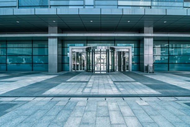 Corporate building entrance