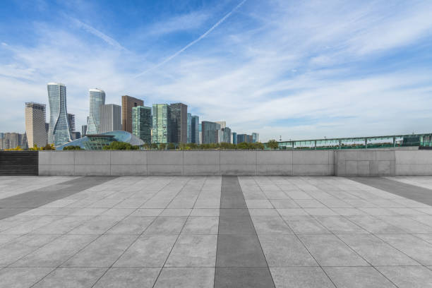 istock empty and modern square in modern city 1152775623