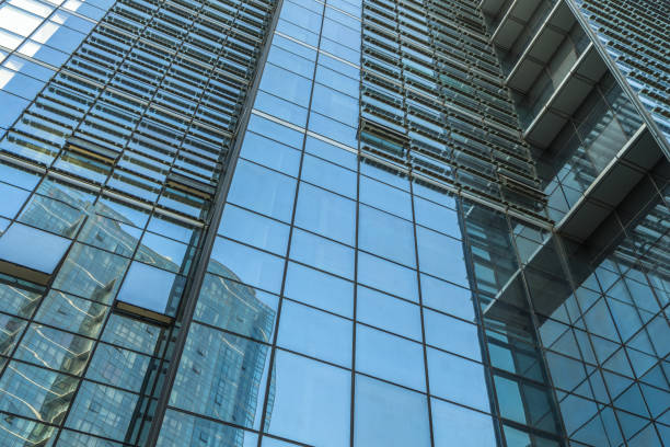 istock Abstract building. blue glass wall of skyscraper 1152776232