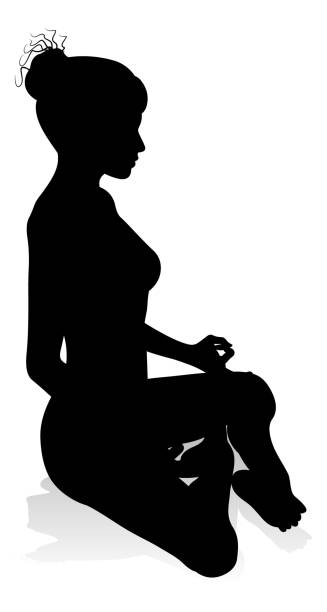 istock Yoga Pilates Pose Woman Silhouette 1152779032