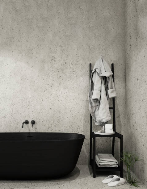 istock Modern Bathroom Interior design,trend design 2019, 3d rendering, 3d illustration 1152786934