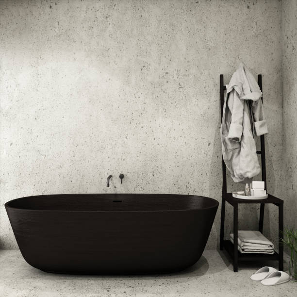 istock Modern Bathroom Interior design,trend design 2019, 3d rendering, 3d illustration 1152787036