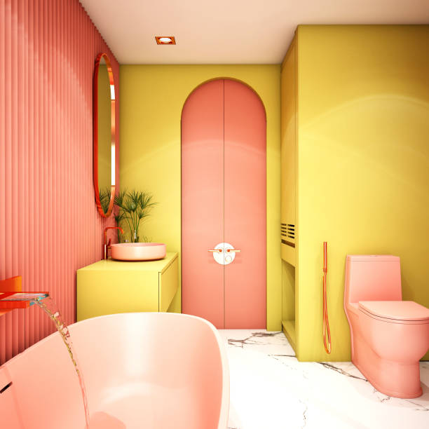 istock Modern Bathroom Interior design,trend design 2019 ,3d rendering ,3d illustration 1152787591