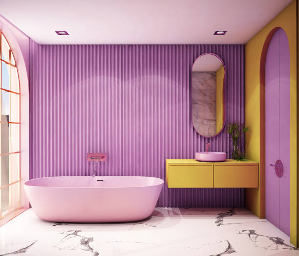 istock Modern Bathroom Interior design,trend design 2019 ,3d rendering ,3d illustration 1152788392