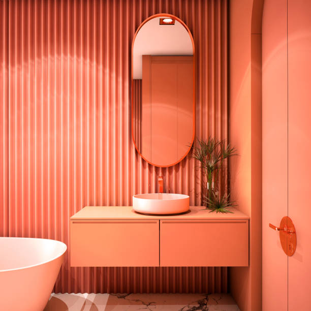 istock Modern Bathroom Interior design,trend design 2019 ,3d rendering ,3d illustration 1152788639