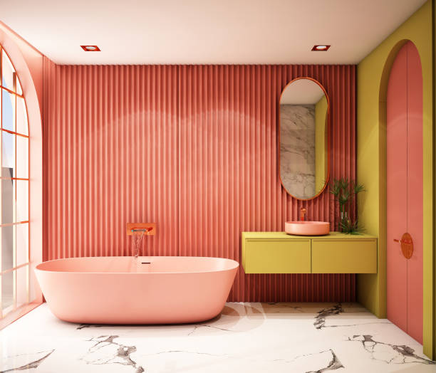 istock Modern Bathroom Interior design,trend design 2019 ,3d rendering ,3d illustration 1152788796