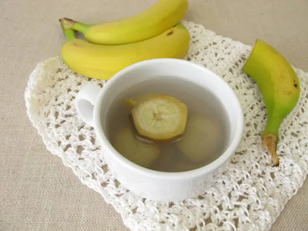 Banana peel tea, tea from organic bananas and banana peel - Bananenschalentee, Tee aus Bio Bananen und Bananenschalen