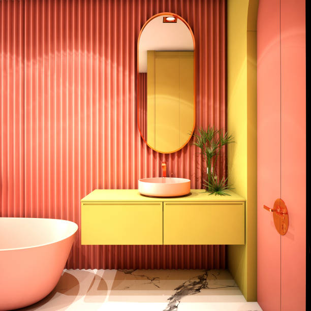 istock Modern Bathroom Interior design,trend design 2019 ,3d rendering ,3d illustration 1152789614