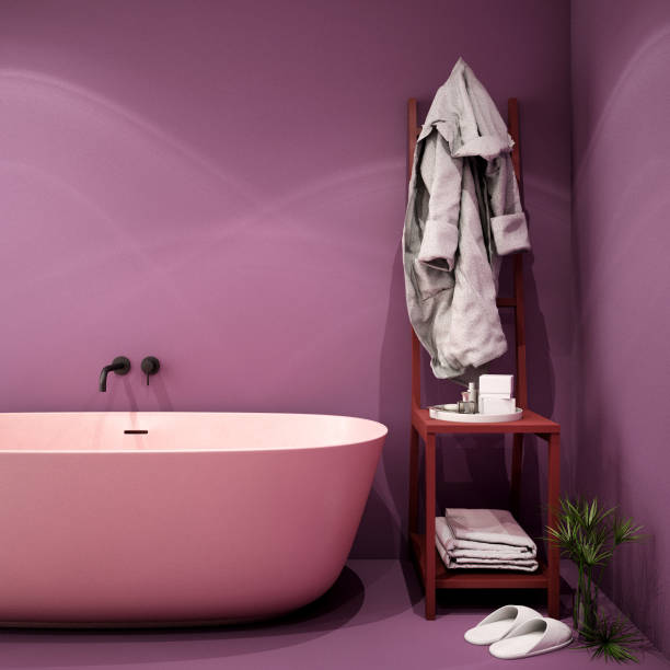 istock Modern Bathroom Interior design,trend design 2019 ,3d rendering ,3d illustration 1152789637