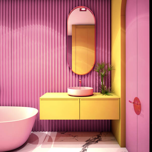 istock Modern Bathroom Interior design,trend design 2019 ,3d rendering ,3d illustration 1152789681