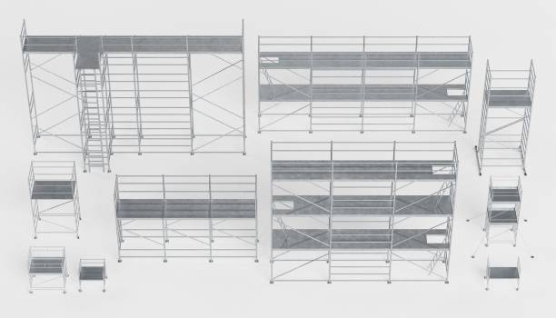istock Realistic 3D Render of Metal Scaffoldings Set 1152795129