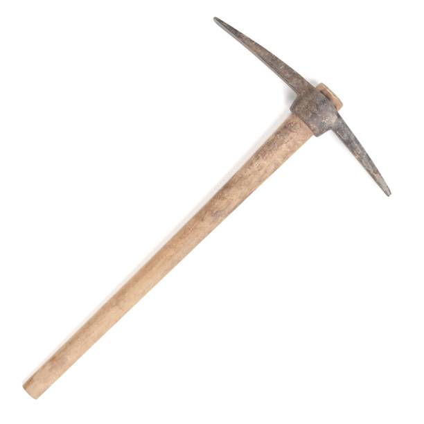 Realistic 3D Render of Pickaxe Realistic 3D Render of Pickaxe pick axe stock pictures, royalty-free photos & images
