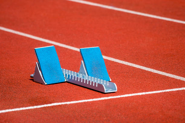 istock Close-Up Of Starting Block On Running Track 1152797739
