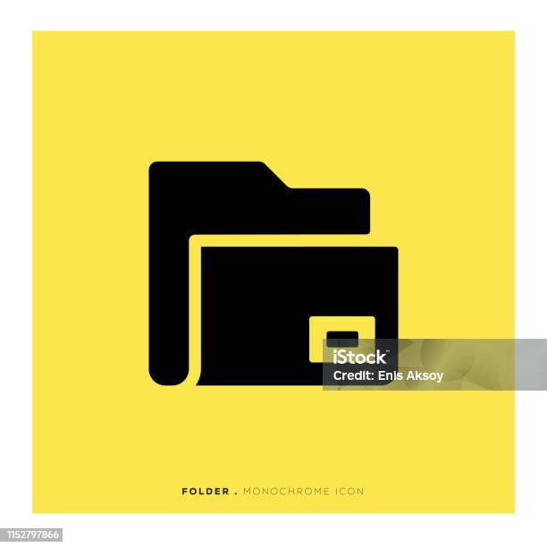 Folder Icon Stock Illustration - Download Image Now - Blank, Brochure, Business