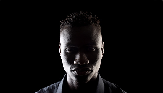 dark portrait of an african man