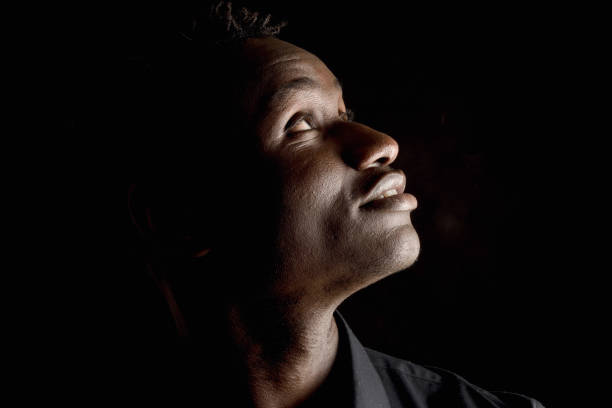 dark portrait of an african man