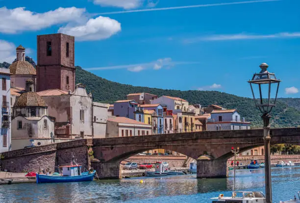 Bosa, province of Oristano, a picturesque village of ancient origins, Sardinia, Italy.