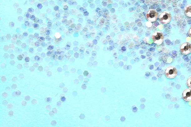 istock Confetti on a blue background, festive concept. 1152805365