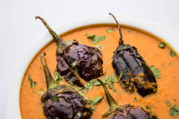 istock Baingan masala / Eggplant / brinjal curry served in bowl or pan, selective focus 1152807049