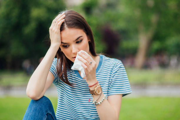 istock Young woman suffering from allergies 1152812452