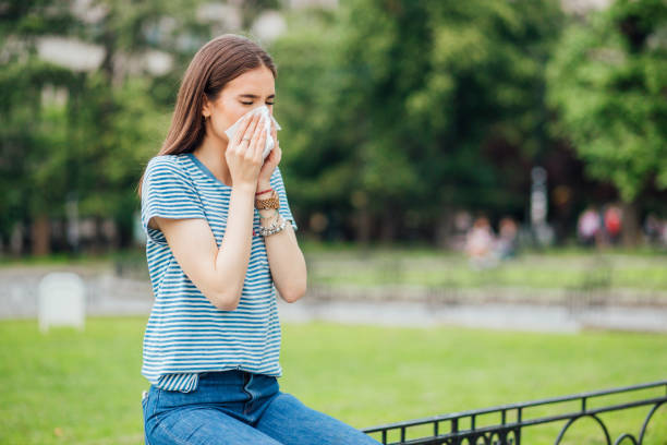 istock Young girl suffering from allergies 1152816042
