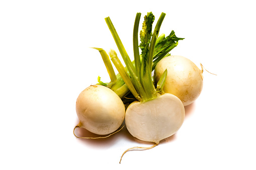 May turnip isolated on white background