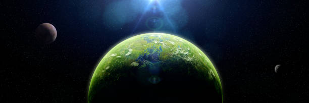 istock forest exoplanet, jungle exoplanet in a distant star system (3d space illustration banner) 1152819277