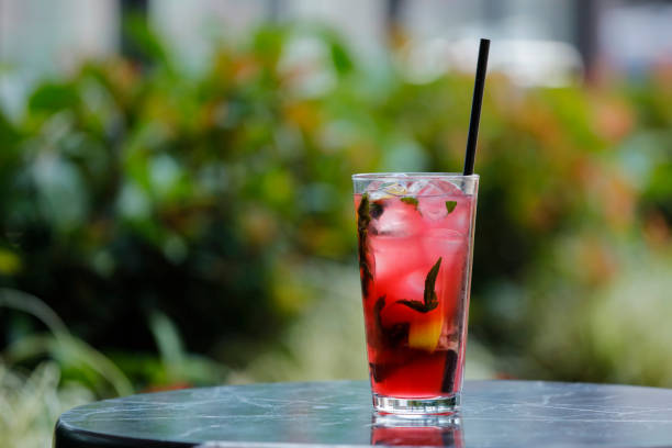 istock Colorful cocktail on the cafe table 1152822651