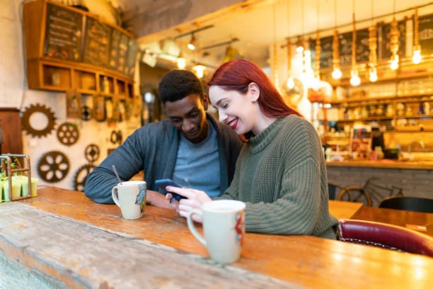 istock Young couple at a coffee date 1152827271