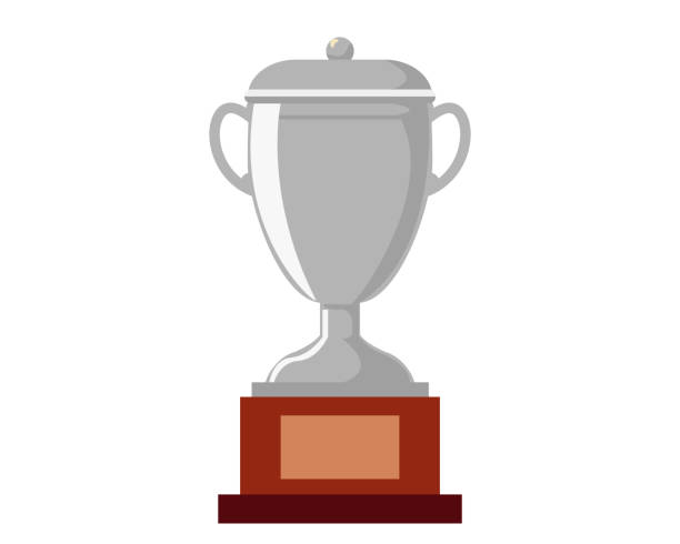 Trophy Cup Award Vector Icon In Flat Stylechampion Silver Trophy Stock  Illustration - Download Image Now - iStock