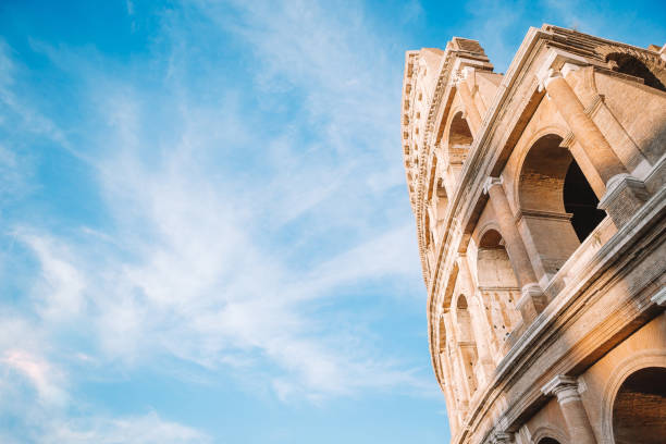 istock Colosseum or Coliseum background blue sky in Rome 1152831879