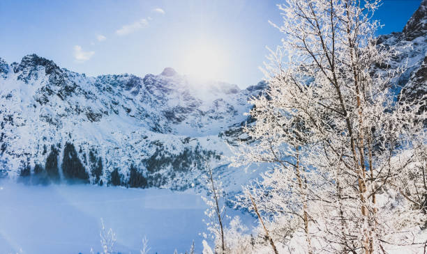 istock Winter wonderland. Snowy mountain landscape 1152834468