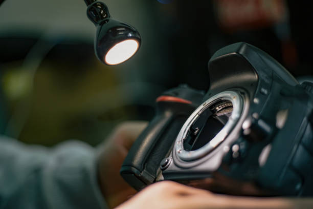 DSLR with the lens removed