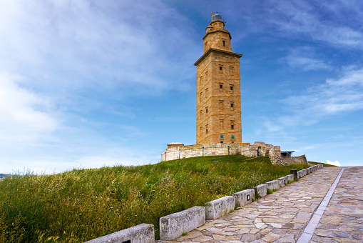 La Coruna Hercules tower in Galicia Spain