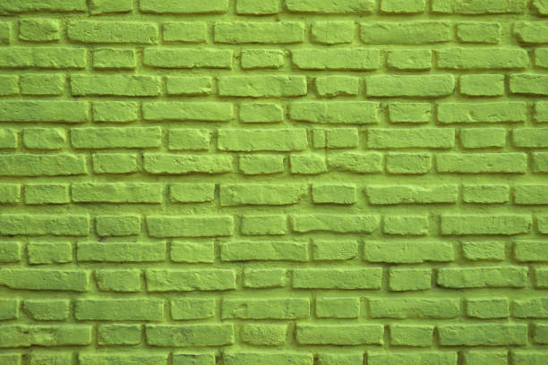 istock Lime Green Colored Old Brick Wall for Background, Banner or Wallpaper 1152839772
