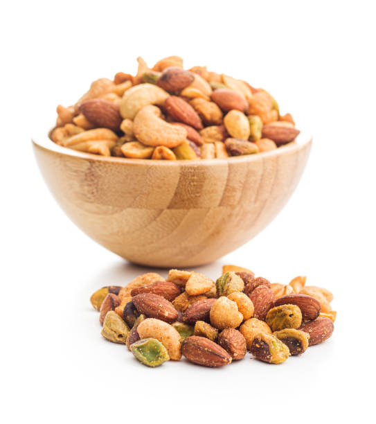istock Spicy flavoured nuts. Mix of nuts. 1152840317