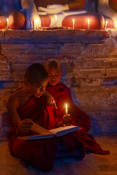 istock Young buddhist monks in Myanmar 1152842627