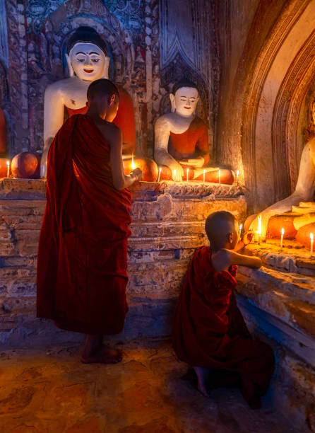 istock Young buddhist monks in Myanmar 1152842644