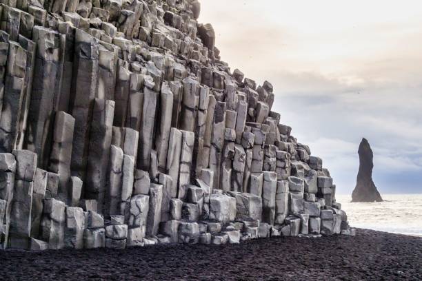 istock Famous Reynisdrangar cliffs at south coast of Iceland 1152843159