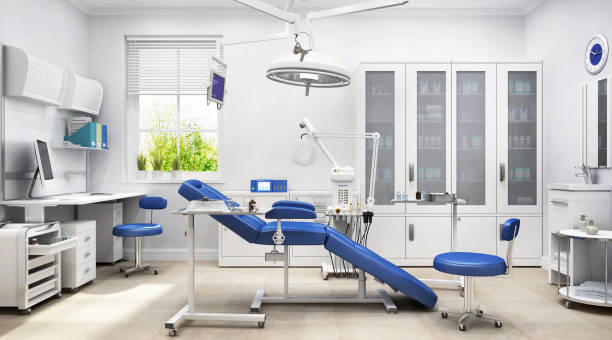 современная медицинская клиника - dentist office clinic dentist office стоковые фото и изображения