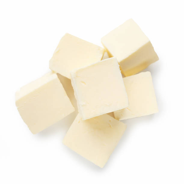 istock Cubes of butter on white 1152848296