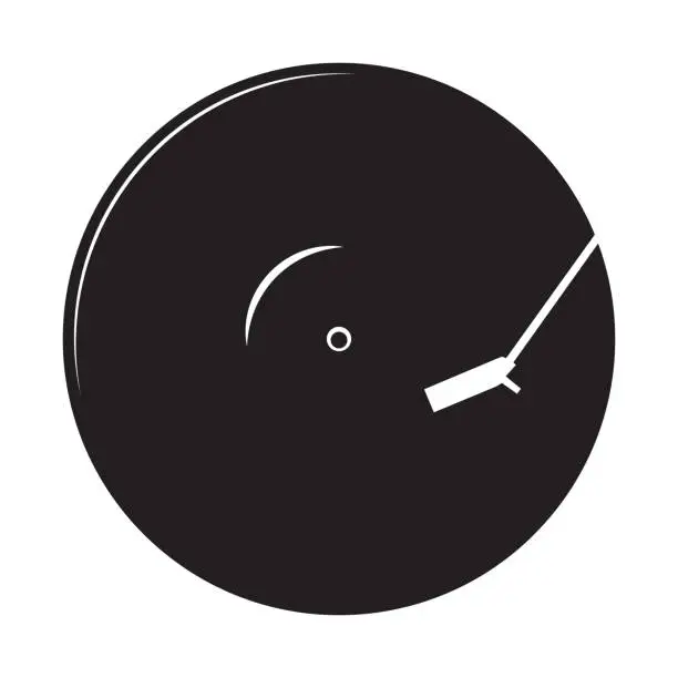 Vector illustration of music record