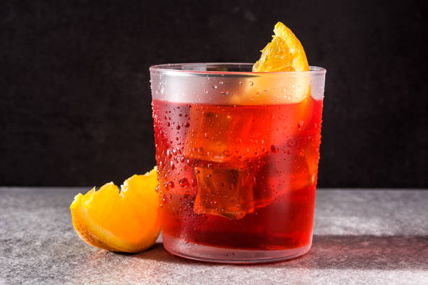 istock Negroni cocktail with piece of orange 1152848813