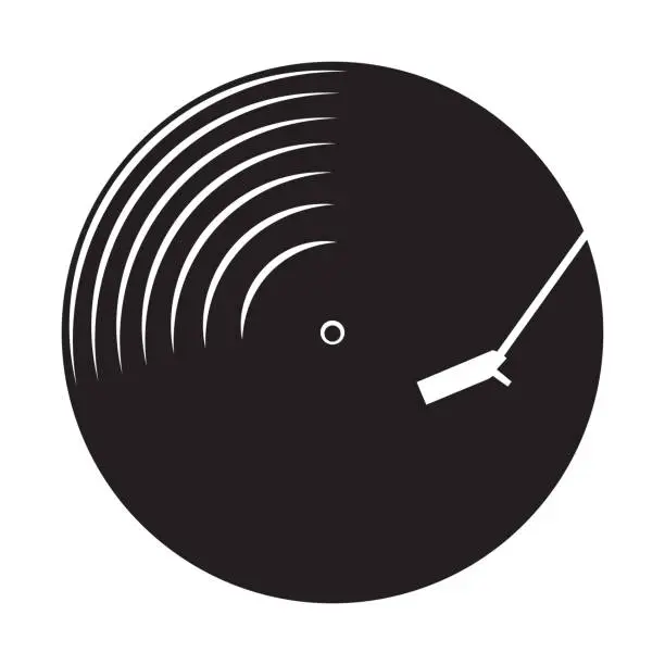 Vector illustration of music record
