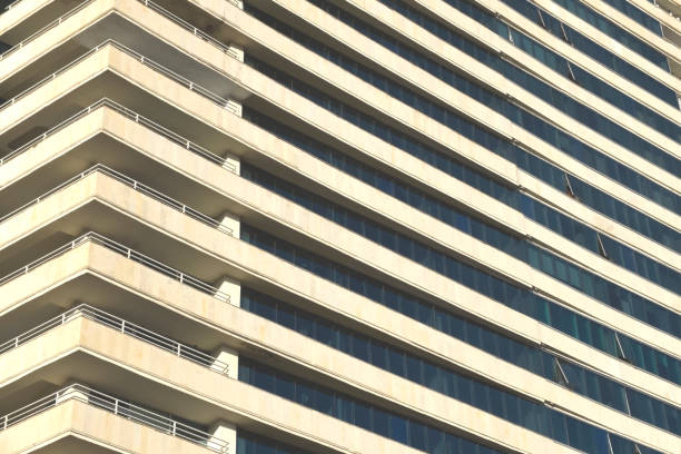 istock White higher building exterior. Facade of a modern building. 1152850107