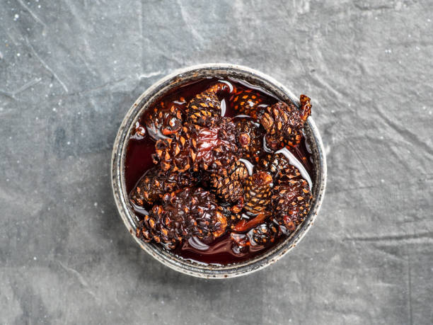 Jam with baby pine cones