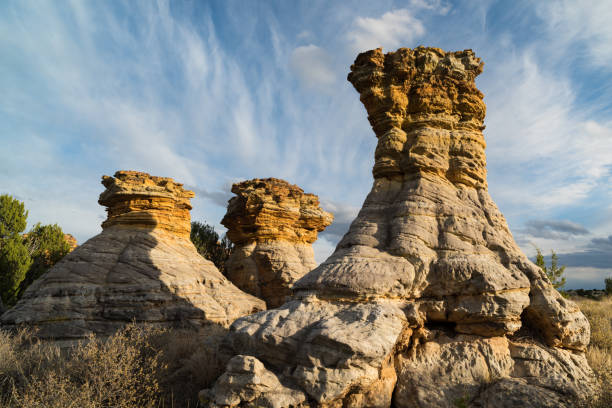 This sandstone formation called “The Wedding Party” was photographed in the Black Mesa area of Oklahoma, in the springtime.