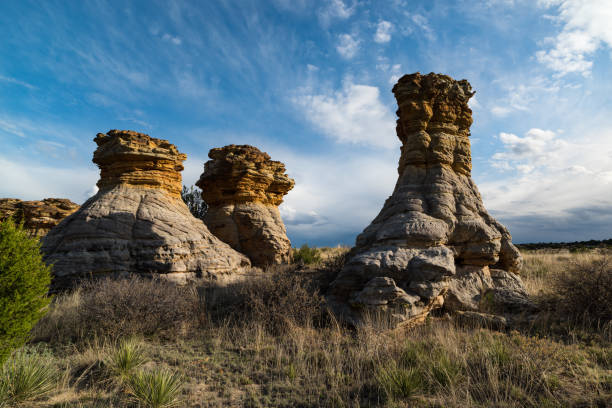 This sandstone formation called “The Wedding Party” was photographed in the Black Mesa area of Oklahoma, in the springtime.